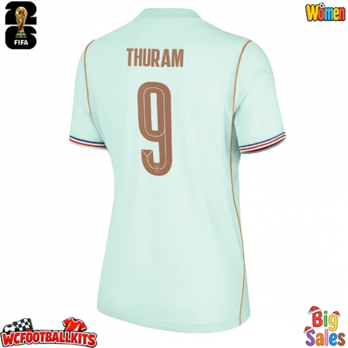 France Marcus Thuram #9 Replica Away Stadium Shirt for Women World Cup 2026 Short Sleeve